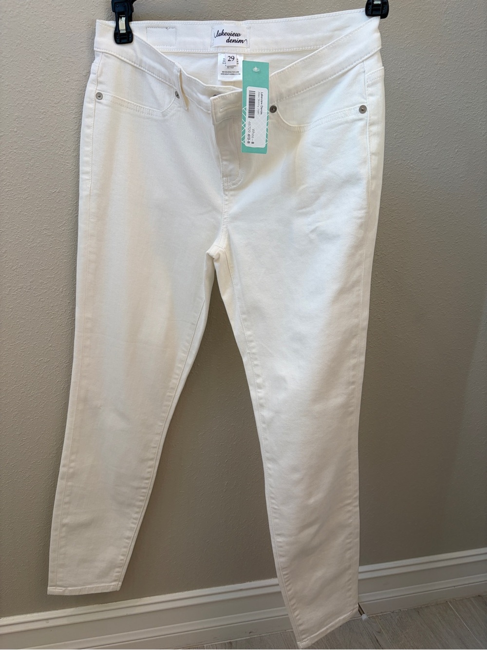 Lakeview Apparel White Alex Skinny High-Rise Jeans